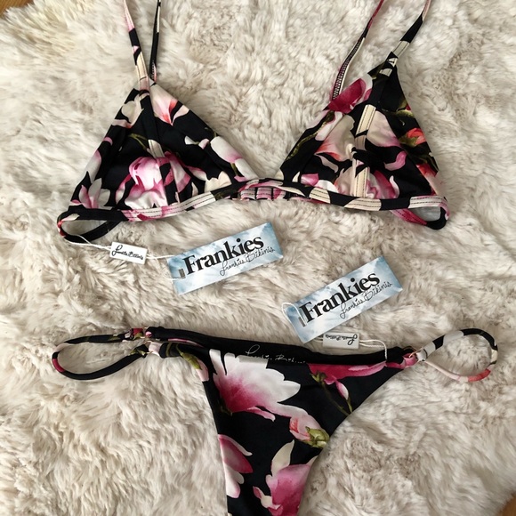 Frankie’s bikinis black lotus TOP ONLY 👙 - Picture 2 of 3